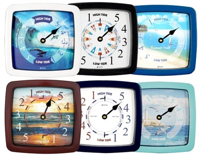 JUSTIME 8.5" Atlantic Tide Clock for East Coast High Tide Low Tide Water Resist. - Image 1 of 4