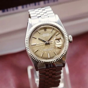 Circa 1970s Rolex Datejust Grey Ghost Olive-Green Tropical Patina Dial Ref 1601 - Picture 1 of 9