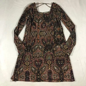 NEU Earthbound Damen kleines Boho Print Kleid Langarm Neu mit Etikett $ 40 - Bild 1 von 13