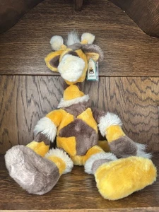 Jellycat Patchwork Giraffe braun & gelb Stofftier sehr selten mit Etikett 18 Zoll - Bild 1 von 9