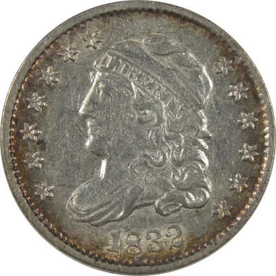 1832 Busto tapado Media moneda de diez centavos AU Acerca de la plata sin circular SKU:I20975 Foto 1 de 4