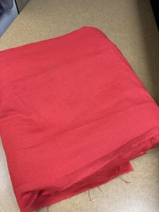 12.9 Metres Orange/Red Linen Blend Deadstock Fabric. FINAL LENGTH - Picture 1 of 4