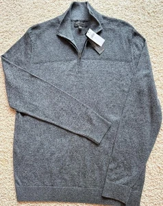 Men’s Banana Republic Grey Premium Luxe Yarn Sweater Size L NWT - Picture 1 of 5