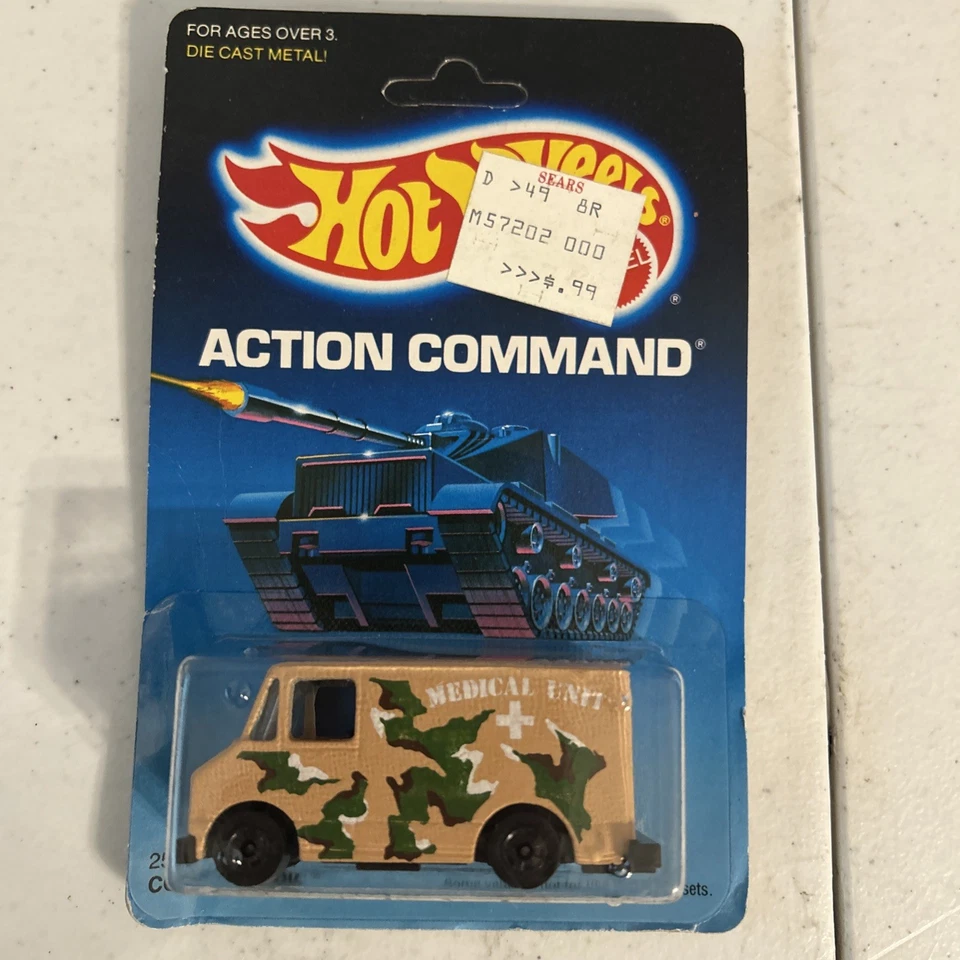 罕见老式 1982 年风火轮动作指挥战斗医疗棕褐色迷彩 #2519 — 第 1/4 张图片