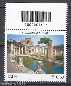 ITALIA 2011 VILLA ADRIANA , TIVOLI, CODICE A BARRE 1413 MNH ** 148 LEGGI TESTO - Imagen 1 de 1