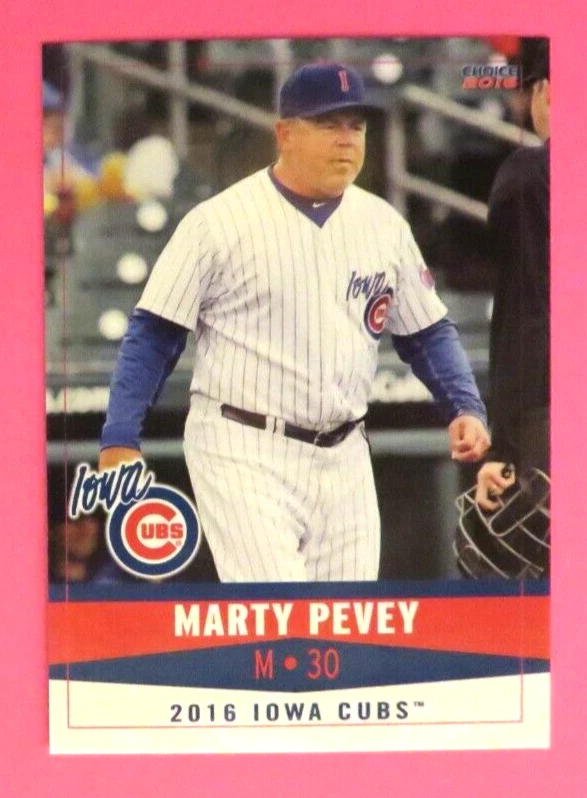2016 Choice, Iowa Cubs, Manager - MARTY PEVEY - Image 1 of 1