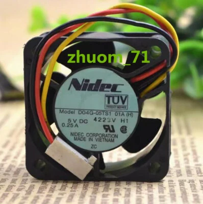 1PC Nidec D04G-05TS1 01AH 5V 0.25A 4020 4cm Double ball silent cooling fan - Image 1 of 4