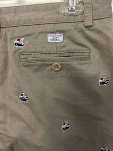 Vineyard Vines Christmas Whale Embroidery Chino Pants Sz 20 32” W X 30” L - Picture 1 of 6