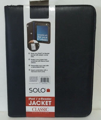 Solo Classic Collection iPad 电子阅读器夹克 / 拉链 9.7" 黑色 CLA132-4/5 — 第 1/3 张图片
