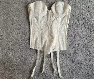 Korsage Corsage Braut Hochzeit Spitze creme Mieder VaBien 75 A - Bild 1 von 6