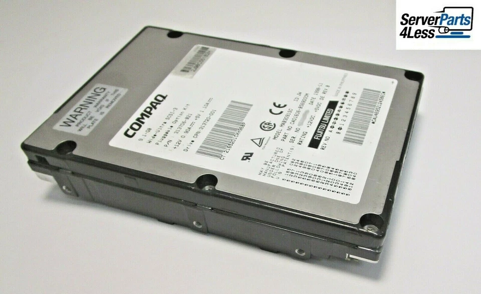 313720-001 Compaq 9.1GB Wide Ultra SCSI-3 Pluggable 7200RPM 80Pin HDD 313706-B21 - Image 1 of 4