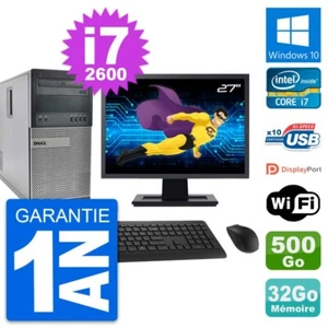 PC tour DELL 990 Bildschirm 27 " Intel i7-2600 RAM 32Go Scheibe 500Go Windows 10 - Bild 1 von 7