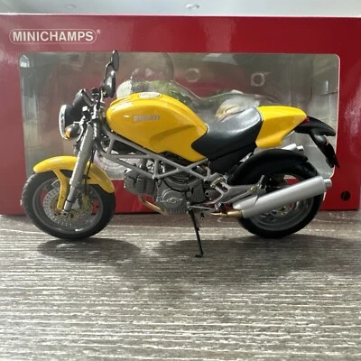 1/12 Scale Minichamps Ducati Monster Yellow Classic Bike - Image 1 of 4