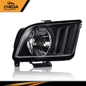 Right Side Black Headlight Replacement Head Lamps Fit For 2005-2009 Ford Mustang - Picture 1 of 9