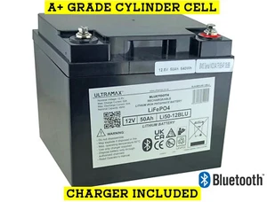 Ultramax 12v 50Ah LiFePO4 Battery for For Sightseeing Cars & Hybrid Vehicles - Picture 1 of 12