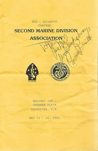 Carmen Basilio Autographed 2nd Marine Division Banquet Program Rochester COA BUF - Picture 1 of 1