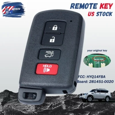 for Toyota RAV4 2013 2014 2015 - 2018 Smart Key Remote Fob HYQ14FBA 281451-0020 Foto 1 de 4