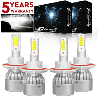 For 2017 2018 2019 2020 F250 F350 White LED High Low Beam Headlight Lights Bulbs - Image 1 of 4