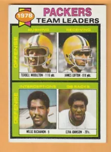James Lofton Ezra Johnson Terdell Middleton Green Bay Packers 1979 Topps #407 - Imagen 1 de 2