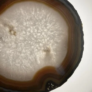 Grande fetta di agata lucida (5 pollici) lastra sottobicchiere rotonda colore naturale 580 g - Foto 1 di 5