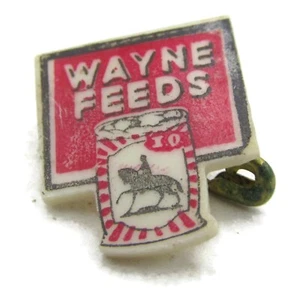 Wayne Feeds Pin Vintage - Picture 1 of 3