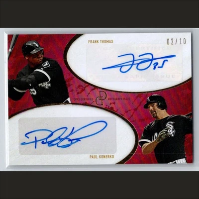 Frank Thomas Paul Konerko Auto Rojo #/10 2025 Topps Dynamic Duals #13C Medias Blancas Foto 1 de 3