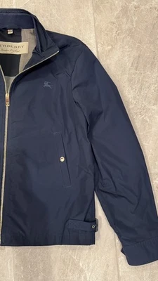 Jaqueta masculina de náilon Burberry, tamanho G, azul marinho - Imagem 1 de 4