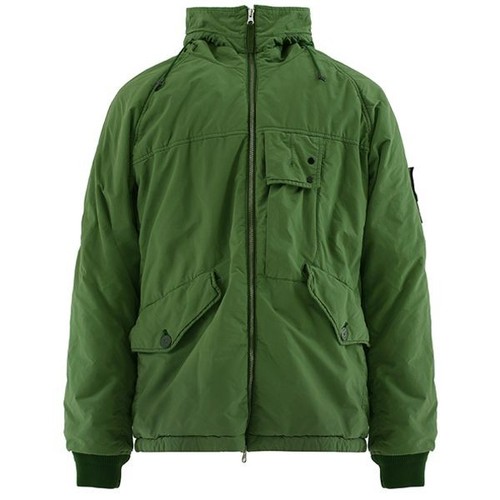 Stone Island Giacca tecnica con cappuccio e toppa kaki 22FW timbro: 771541131
