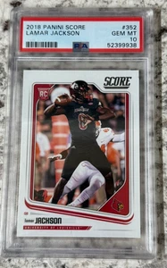 2018 Score Lamar Jackson #352 RC PSA 10 Louisville / Baltimore MVP - Picture 1 of 2