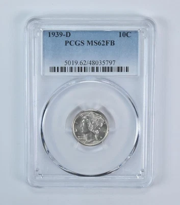 1939-D Mercury Dime MS62 FB PCGS Blue Label - Image 1 of 4