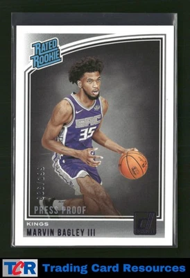 2018-19 Donruss #168 Marvin Bagley III Press Proof Purple #/199 - Image 1 of 2