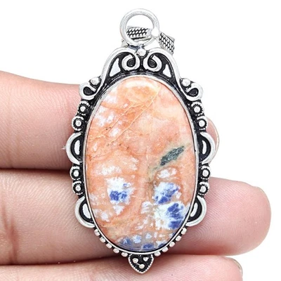 Collar Multi Sodalita Piedras Preciosas Hecho a Mano Joyería Antigua 2.25" Foto 1 de 4