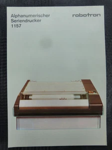 robotron-Verkaufsprospekt 1985 Alphanumerischer Seriendrucker 1157 A4/4 Seiten - Afbeelding 1 van 1