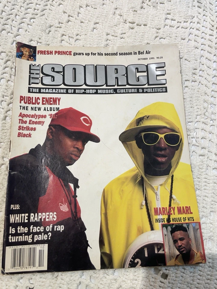 The Source Magazine October 1991 Public Enemy Marley Marl KRS-One Hip-Hop OOP - Image 1 of 4