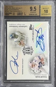 Emmitt Smith Tomlinson 2007 Topps RB Royalty Dual AUTO /25 - BGS 9.5/Auto 10 - Picture 1 of 2