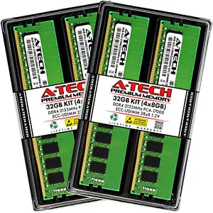 32GB 4x 8GB PC4-2133 ECC UDIMM QNAP TS-h1886XU-RP-R2-D1622-32G Memory RAM - Picture 1 of 4