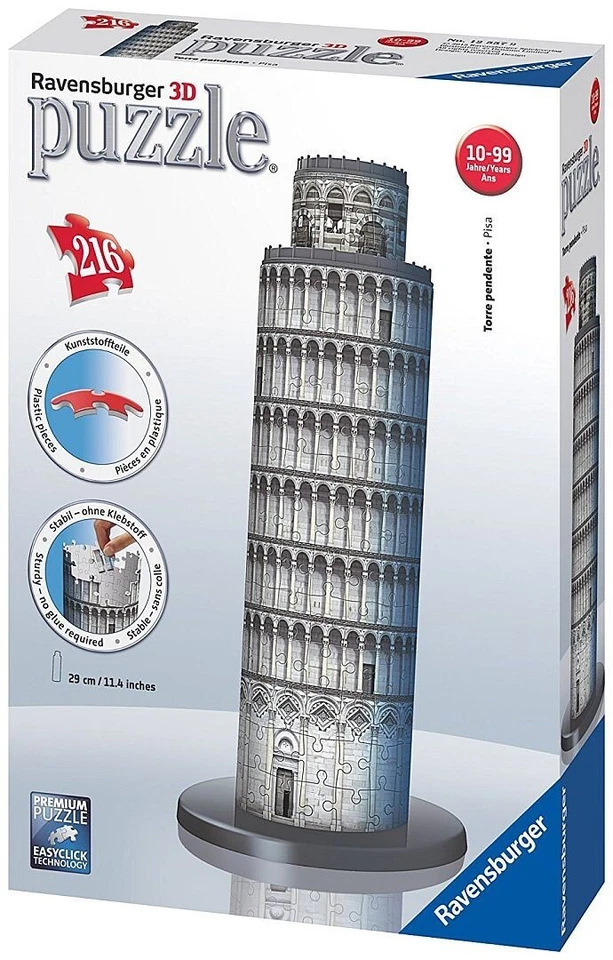 Puzzle 3D Struttura Pisa Torre Di Ardesia Arte Monumento Romanico Italia - Immagine 1 di 4