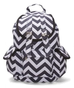 Chevron Druck Rucksack Stil Rucksack - anthrazit/weiß - Bild 1 von 3