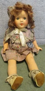 1930's Halco 18" Composition/Cloth Tagged Mama Crier Doll~Original~Blue Tin Eyes - Picture 1 of 6