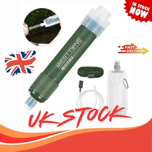 4000L Water Purification 3 Stage Filtration Portable Camping Filter 480ml Kit UK - Picture 1 of 8