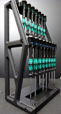 TOOL JOE Tabletop Screwdriver tool Organizer holder Display Wera kraftform Micro hex torx