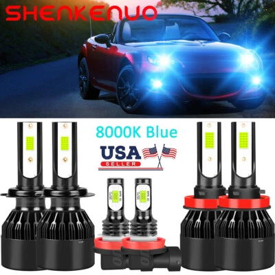 Kit de bombillas LED altas/bajas + antiniebla 3600LM para Mazda MX-5 Miata 2006-2014 Foto 1 de 4