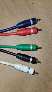 Bluerigger Component Video Cable with Audio (10FT, RCA- 5 Cable, Supports 1080I) - Picture 1 of 2