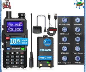 Skaner radiowy policji pożarniczej ręczny nadajnik-odbiornik przenośna antena dwuzakresowe radio - Zdjęcie 1 z 9