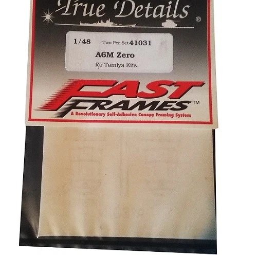 DECALCOMANIE ADESIVI FAST FRAMES DECAL 1/48 A6M ZERO TAMIYA TRUE DETAILS 41031 - Immagine 1 di 1