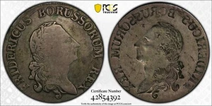 ER216 Germany Prussia.Mint Error -- Full Brockage Reverse - 1/3 Thaler PCGS VF30 - Picture 1 of 4