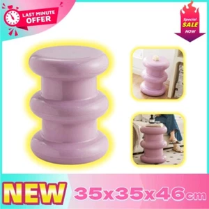 Purple Small Round Stool Trendy Side Table Accent Table for Bedroom Living Room - Picture 1 of 7