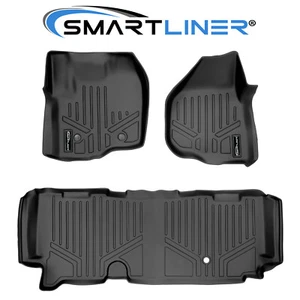 SMARTLINER All Weather Custom Floor Mats for 12-16 Super Duty?Extended Cab Black - Picture 1 of 7