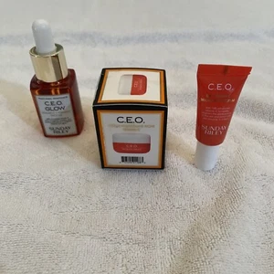 CEO Glow Sunday Riley Vitamina C Aceite Facial de Cúrcuma, Crema Hidratante, Kit de Suero Brillante - Imagen 1 de 4