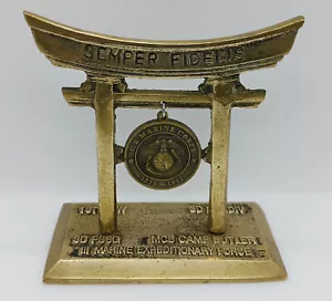 USMC III Marine Expeditionary Force Camp Butler Okinawa Statue - Picture 1 of 10